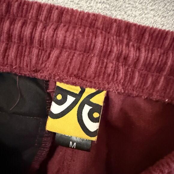 Krooked Eyes Corduroy Skateboard Pants Men M Red Maroon Skate Street Retro Y2K - Picture 5 of 11
